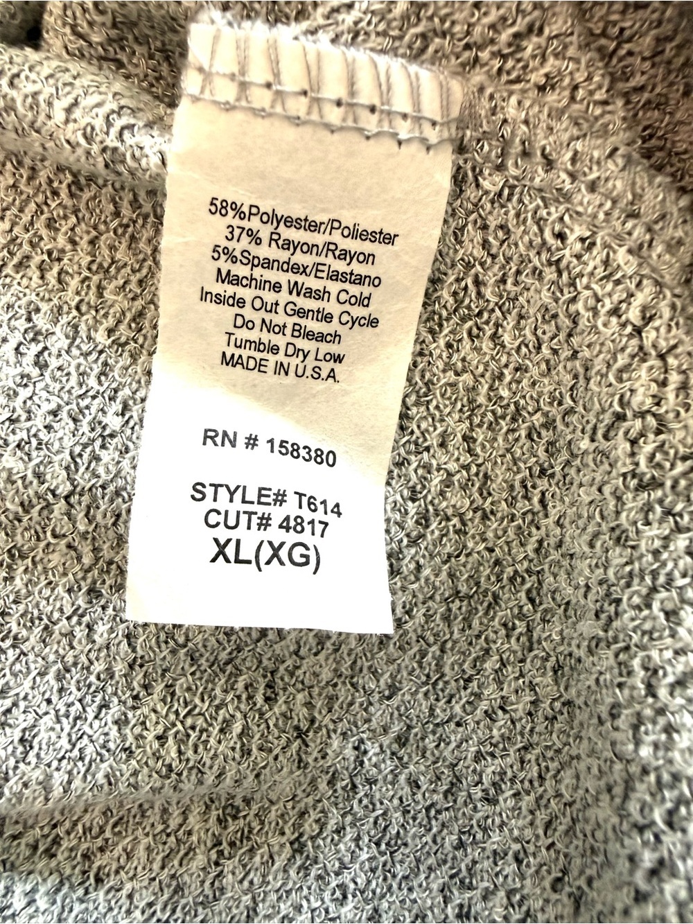 Korye Gray Wrap Sweater V-Neck Textured Knit Dolman Sleeve NWT XL - Picture 7 of 11